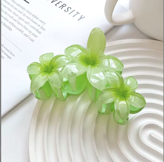 Tropical Plumeria Flower Hair Clips - Hawaiian Paradise Hair Accessories