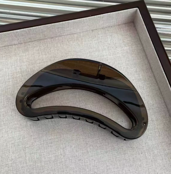 Curved Marble Hair Claws - Modern Minimalist Hair Clips Collection