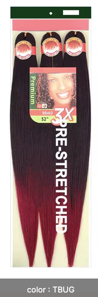Pre-Stretched Braiding Hair 52 inch(3 bundles)- Professional Synthetic Hair Extensions 30+ Colors