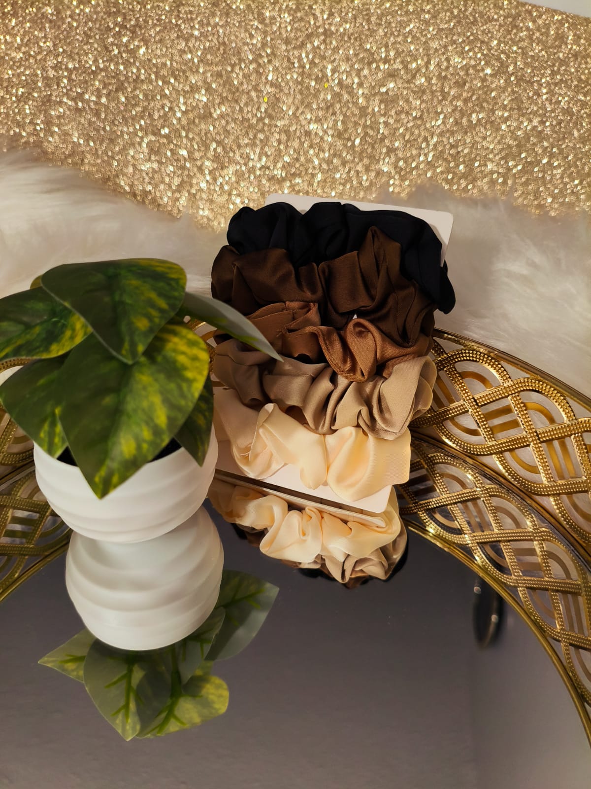 Luxury Mulberry Silk Hair Scrunchies Set - 5 Piece Premium Collection