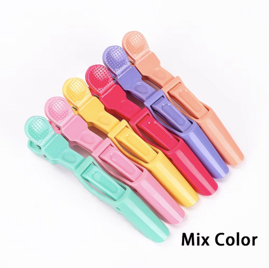 Barber Shop Hairdressing Tools Solid Color 11.5cm 6Pcs/set Alligator Clip Salon Special Perm Hair Dyeing Positioning Clips