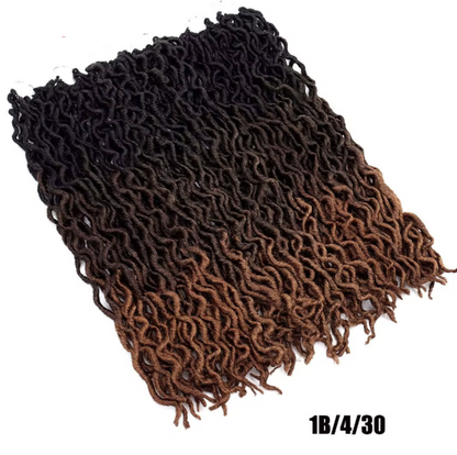 Gypsy Locs Goddess Faux Locs Crochet Hair Extension Ombre Braiding Hair Braids Dreadlocs Curly Faux Locks Wavy Twist Gypsy