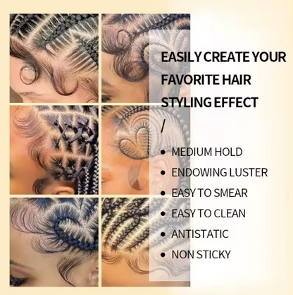 KORMESIC OEM organic strong extra hold pomade hair braid gel for braids demo