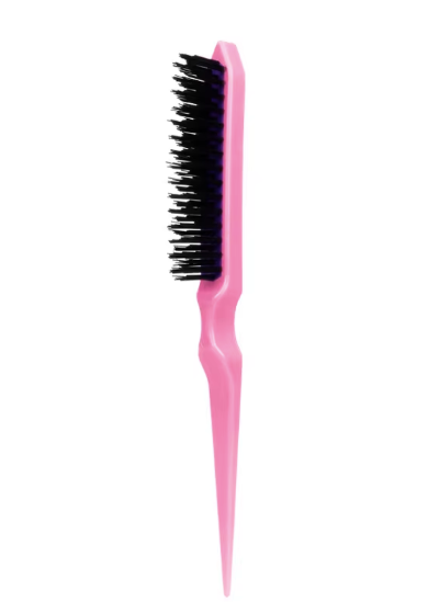 Nylon Teasing Hair Brush Plastic Antistatic Tip-tail Hair Brush Slim Line Styling Comb pink