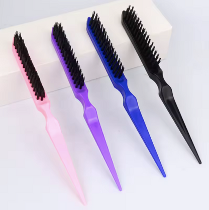 Nylon Teasing Hair Brush Plastic Antistatic Tip-tail Hair Brush Slim Line Styling Comb all color