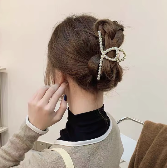 Gold Geometric Hair Claw Clips Set - Modern Minimalist Hair Accessories