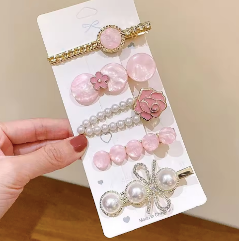 Sweet Dreams Hair Clip Set - Pearl & Rhinestone Bobby Pins Collection