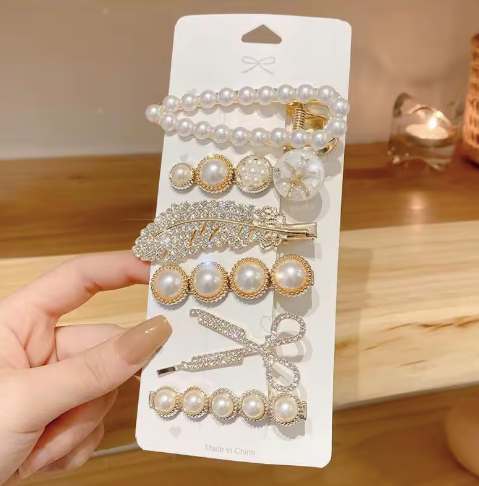 Sweet Dreams Hair Clip Set - Pearl & Rhinestone Bobby Pins Collection