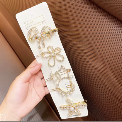 Sweet Dreams Hair Clip Set - Pearl & Rhinestone Bobby Pins Collection