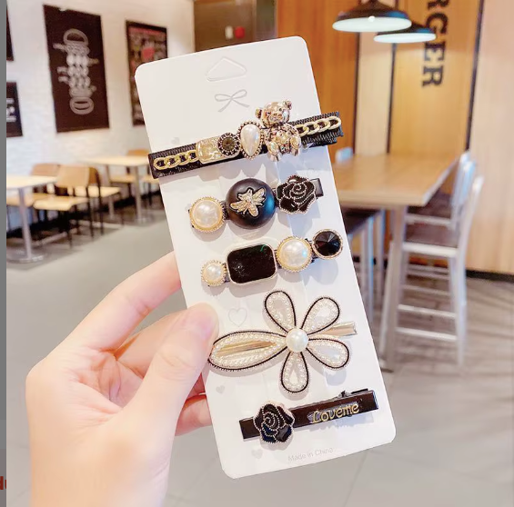 Sweet Dreams Hair Clip Set - Pearl & Rhinestone Bobby Pins Collection