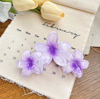 Tropical Plumeria Flower Hair Clips - Hawaiian Paradise Hair Accessories