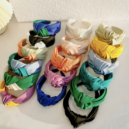 Twisted Knot Satin Headbands - Retro Chic Hair Accessories Collection