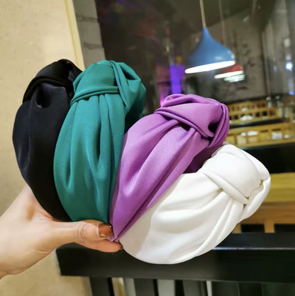 Twisted Knot Satin Headbands - Retro Chic Hair Accessories Collection