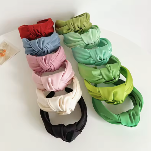 Twisted Knot Satin Headbands - Retro Chic Hair Accessories Collection