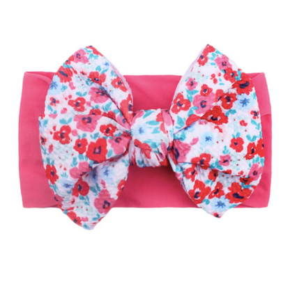 Baby Bow Headbands Set - Soft Cotton Floral & Unicorn Hair Accessories