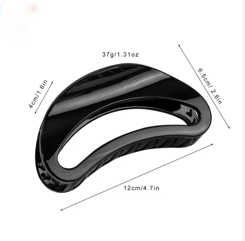 Curved Marble Hair Claws - Modern Minimalist Hair Clips Collection