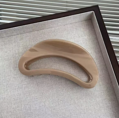 Curved Marble Hair Claws - Modern Minimalist Hair Clips Collection