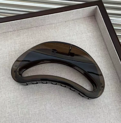 Curved Marble Hair Claws - Modern Minimalist Hair Clips Collection