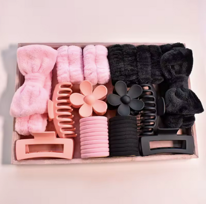 Complete Hair Accessory Gift Set - 20+ Piece Collection with Storage Box