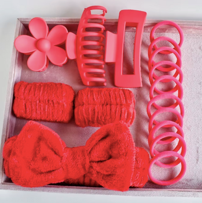 Complete Hair Accessory Gift Set - 20+ Piece Collection with Storage Box