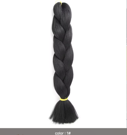 Ombré Super Jumbo Braiding Hair Extensions - Black to Blonde Gradient Synthetic Hair