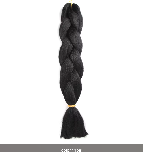 Ombré Super Jumbo Braiding Hair Extensions - Black to Blonde Gradient Synthetic Hair