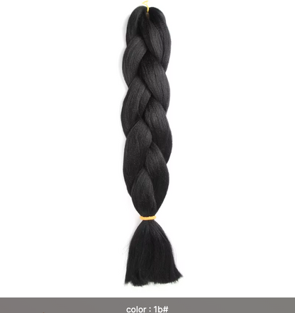 Ombré Super Jumbo Braiding Hair Extensions - Black to Blonde Gradient Synthetic Hair
