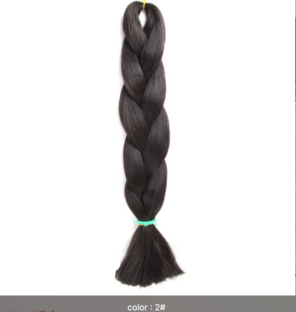 Ombré Super Jumbo Braiding Hair Extensions - Black to Blonde Gradient Synthetic Hair