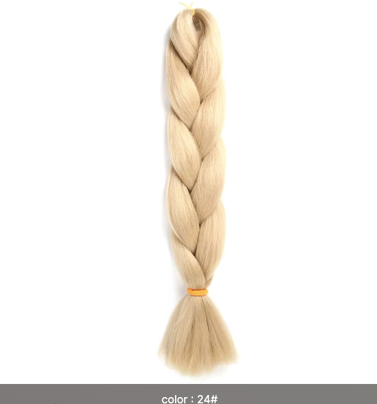 Ombré Super Jumbo Braiding Hair Extensions - Black to Blonde Gradient Synthetic Hair