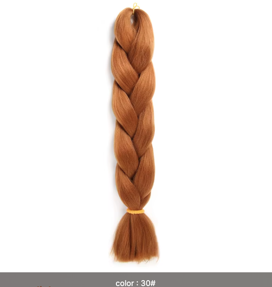 Ombré Super Jumbo Braiding Hair Extensions - Black to Blonde Gradient Synthetic Hair