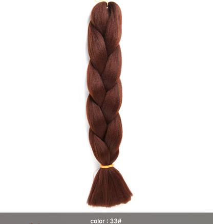 Ombré Super Jumbo Braiding Hair Extensions - Black to Blonde Gradient Synthetic Hair