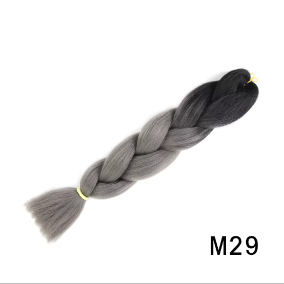 Ombré Super Jumbo Braiding Hair Extensions - Black to Blonde Gradient Synthetic Hair