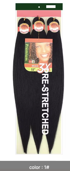Pre-Stretched Braiding Hair  52 inch(3 bundles)- Professional Synthetic Hair Extensions 30+ Colors