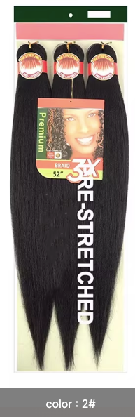 Pre-Stretched Braiding Hair  52 inch(3 bundles)- Professional Synthetic Hair Extensions 30+ Colors
