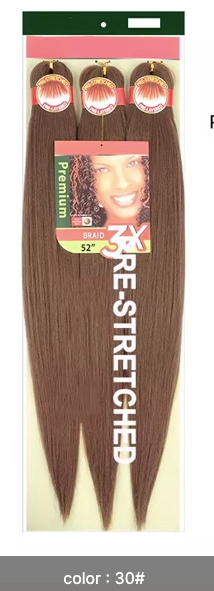 Pre-Stretched Braiding Hair  52 inch(3 bundles)- Professional Synthetic Hair Extensions 30+ Colors