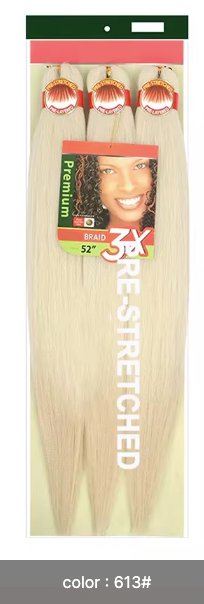Pre-Stretched Braiding Hair  52 inch(3 bundles)- Professional Synthetic Hair Extensions 30+ Colors