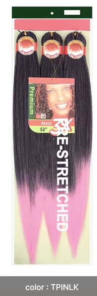 Pre-Stretched Braiding Hair  52 inch(3 bundles)- Professional Synthetic Hair Extensions 30+ Colors