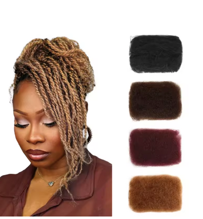 Afro Kinky Bulk Hair for Dreadlocks - 50g Synthetic Hair Extensions