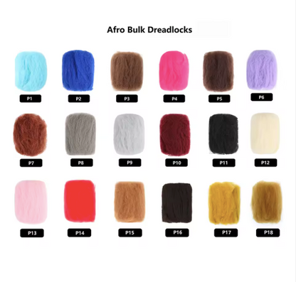 Afro Kinky Bulk Hair for Dreadlocks - 50g Synthetic Hair Extensions