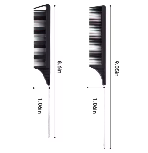Stainless Steel Pintail Combs Set - Professional Metal Tail Hair Styling Tools