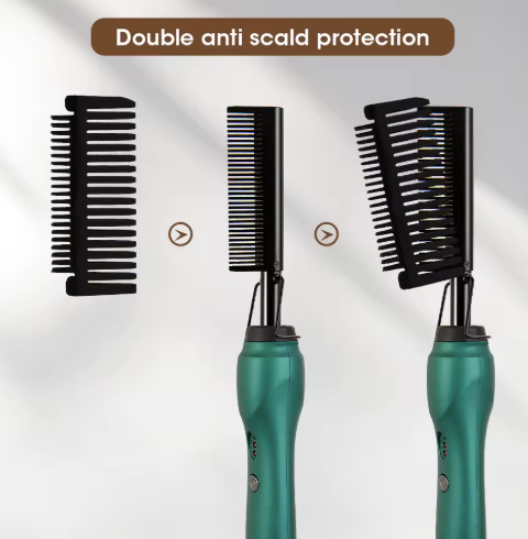 Professional Hot Combs Set - Titanium Alloy Electric Hair Straightening Tools