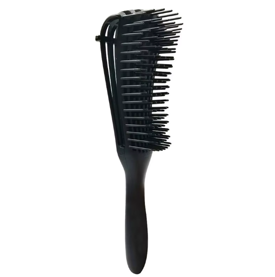 Curved Edge Detangling Brushes Set - Flexible Bristle Hair Brushes 4 Colors