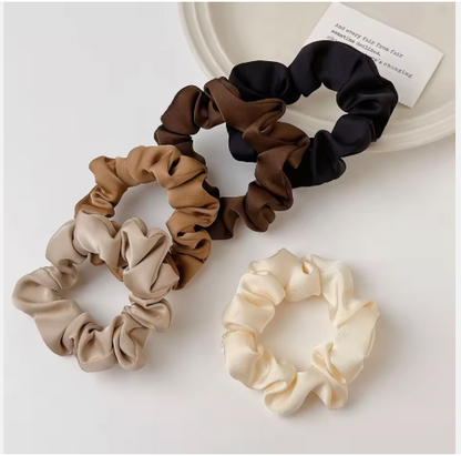 Luxury Mulberry Silk Hair Scrunchies Set - 5 Piece Premium Collection