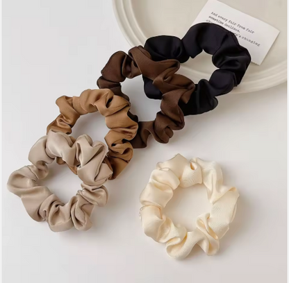 Luxury Mulberry Silk Hair Scrunchies Set - 5 Piece Premium Collection
