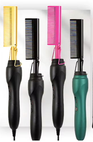 Professional Hot Combs Set - Titanium Alloy Electric Hair Straightening Tools