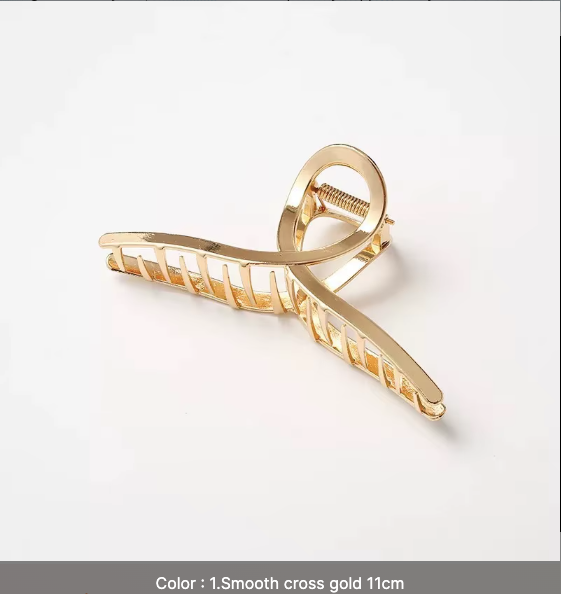 Gold Geometric Hair Claw Clips Set - Modern Minimalist Hair Accessories
