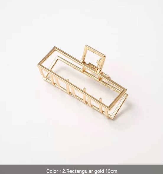Gold Geometric Hair Claw Clips Set - Modern Minimalist Hair Accessories
