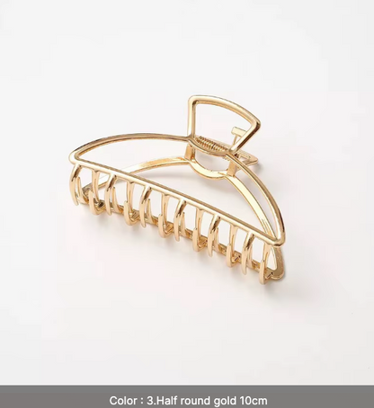 Gold Geometric Hair Claw Clips Set - Modern Minimalist Hair Accessories