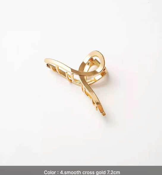 Gold Geometric Hair Claw Clips Set - Modern Minimalist Hair Accessories