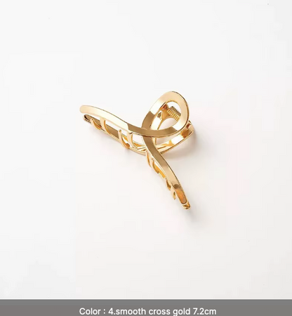 Gold Geometric Hair Claw Clips Set - Modern Minimalist Hair Accessories